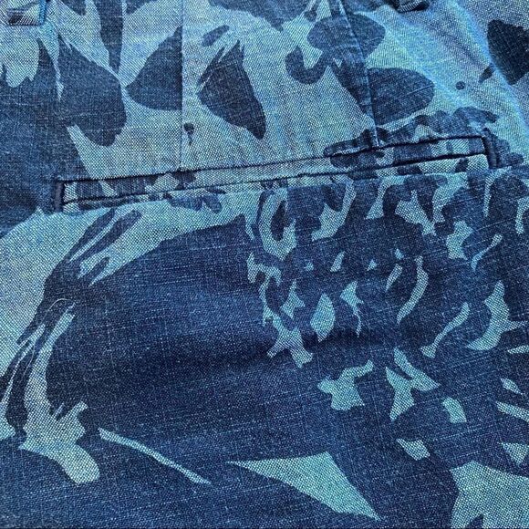 GAP Tailored Shorts Blue Tropical Print size 6 - Picture 3 of 6